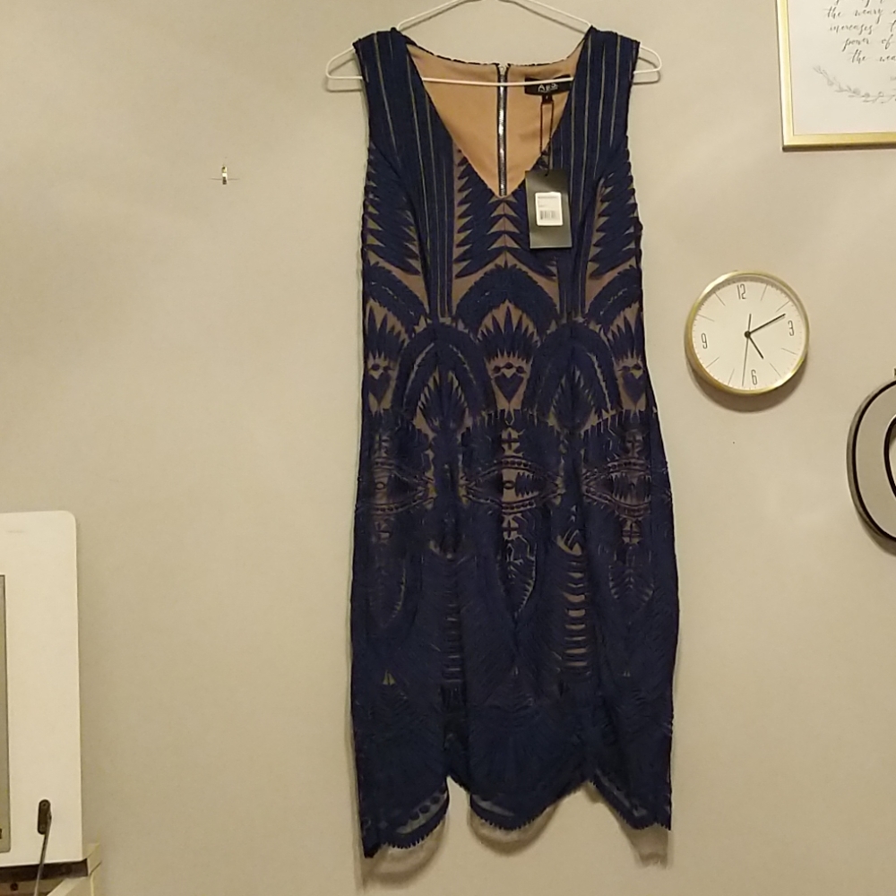 Navy blue size 2 lace short dress